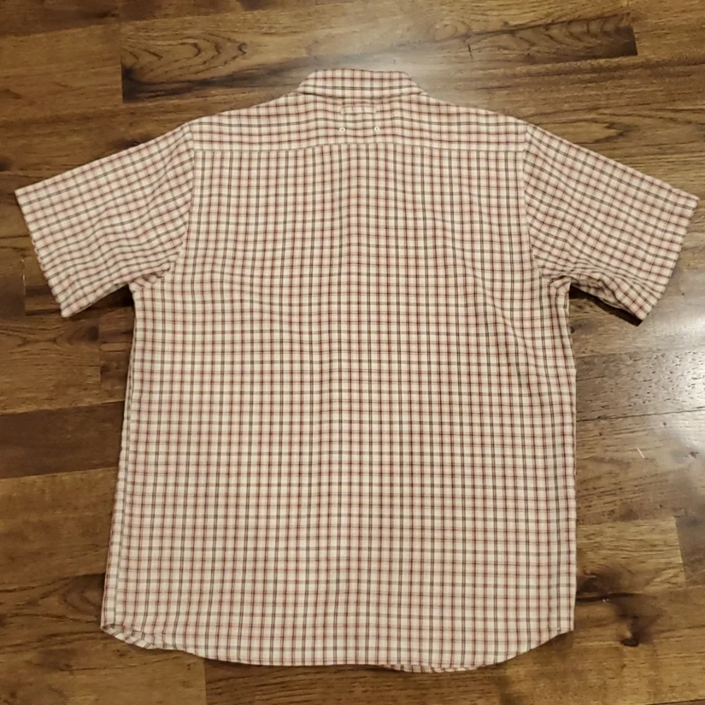 Mens The North Face tan plaid button down size M